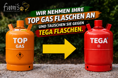 Wir nehmen Ihre TOP GAS Flaschen an...