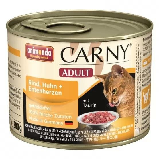 Carny Adult Rind & Huhn & Entenherzen 200g