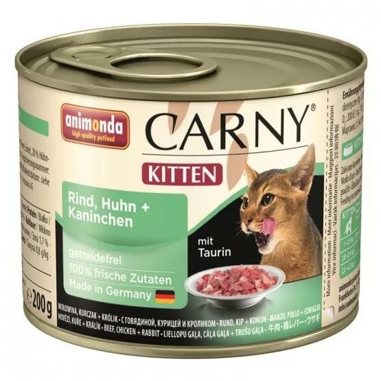 Carny Kitten Rind, Huhn & Kaninchen 200g