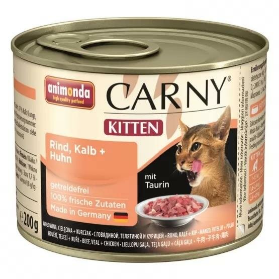 Carny Kitten Rind, Kalb & Huhn 200g