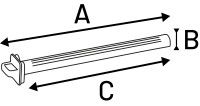 SITZSTANGE CALCIUM - L | A:27cm B:41mm C:25cm 4