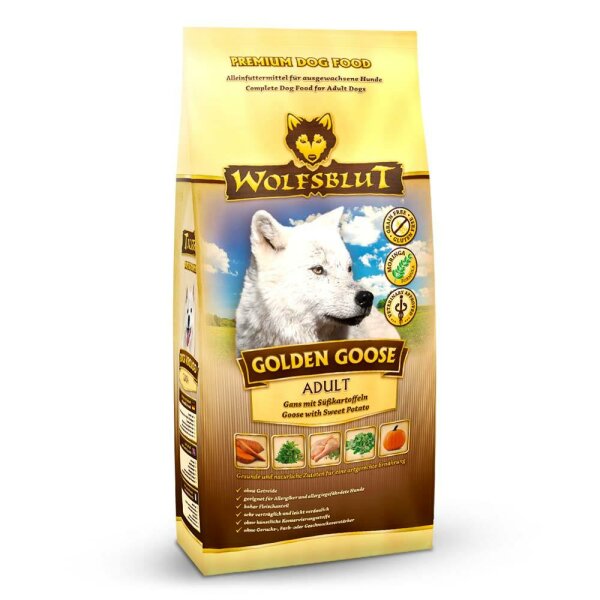 Wolfsblut Golden Goose Trockenfutter für Hunde mit Gans und Süßkartoffeln - 2 kg