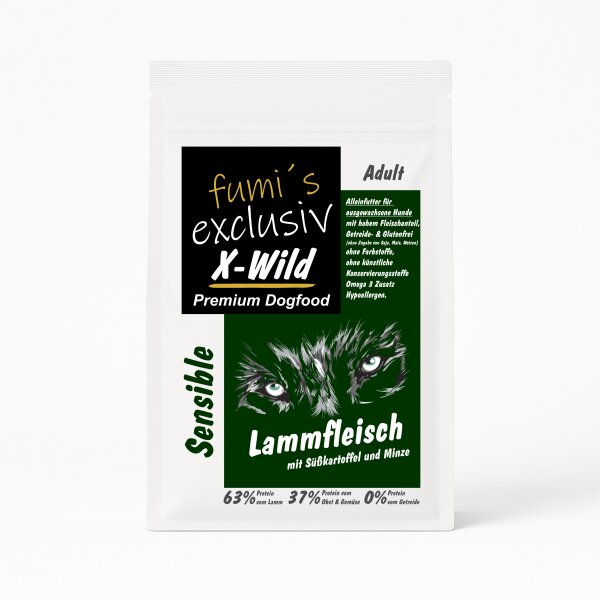 fumi´s exclusiv X-Wild Lammfleisch mit Süßkartoffel und Minze 100g