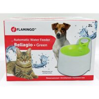 BELLAGIO Trinkbrunnen 2 Liter. für Hunde und Katzen. Farbe grün