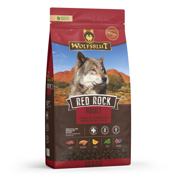 WOLFSBLUT Red Rock Känguru und Süßkartoffeln 12,5 kg