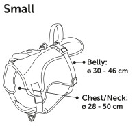 GESCHIRR KELSO GRAU S 30-46CM 15MM 2