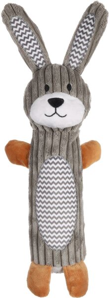 HS GOMMY KANINCHEN KORD + FLASCHE + SQUEAKER GRAU 43CM