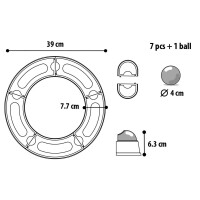Spielzeug Moggy mit ball Rosa & Weiß 39x39x7,7CM 4