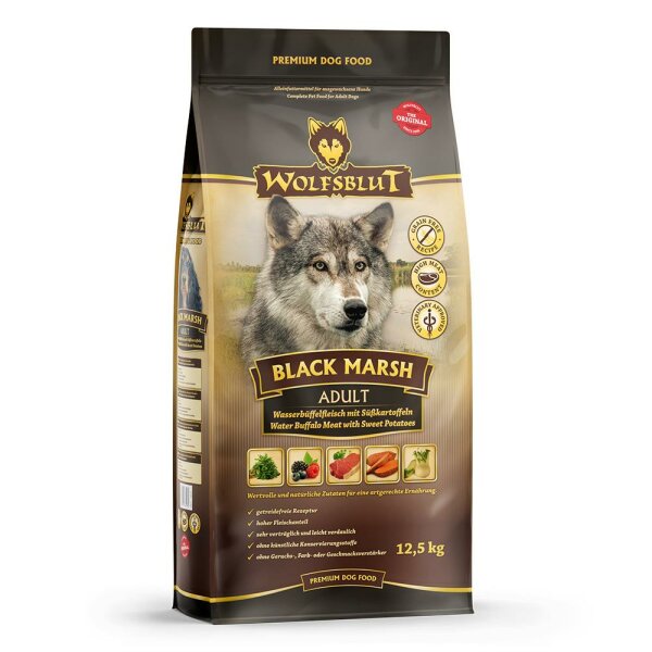 Wolfsblut Adult Black Marsh - Wasserbüffel und Süßkartoffeln 12,5kg