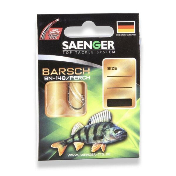 Carbon Steel Haken Barsch BN-148 Gr.8 60cm Silber 10Stk