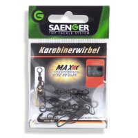 Karabinerwirbel Gr.16 21mm 4kg Matt Schwarz 10Stk