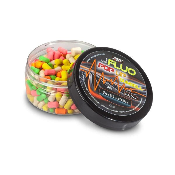 MS-Range Fluo Pop Up Dumbbell Mix 30g TuttiCaramel 10x7mm