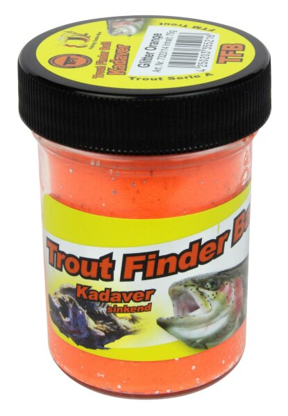 FTM Forellenteig Kadaver orange sinkend glitter 75g
