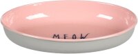 FUTTER- UND TRINKNAPF NELL OVAL HELLGRAU & ROSA 275ml