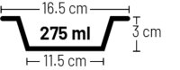 FUTTER- UND TRINKNAPF NELL OVAL HELLGRAU & ROSA 275ml