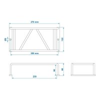Rücklicht Schutzgitter 238 x 132 x 58 mm