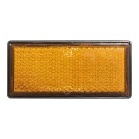 Reflektor orange 85x39mm selbstklebend mit Grundplatte