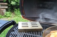 SAENGER BBQ Smoker Edelstahl 21x13x3,4cm