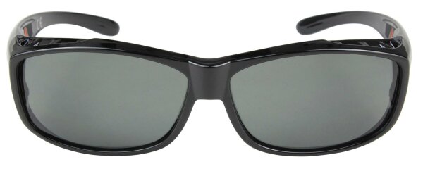 FTM Polarisationsbrille / Sonenbrille schwarz-orange für Brillenträger geeignet