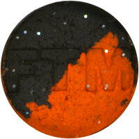 Faulenzerteig 75g Knoblauch schwarz / neon orange
