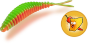 Zebco Magic Trout T-Worm V-Tail Käse 6Stück 1,5g 6,5cm neon orange
