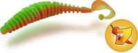 Zebco Magic Trout T-Worm Twister Käse 6Stück 1,5g 5,5cm neon orange