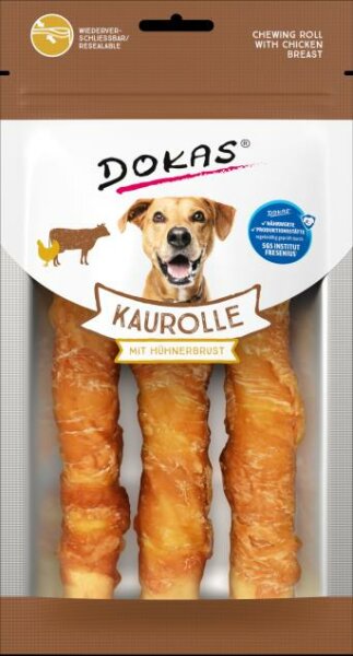 DOKAS Kaurolle Hühnerbrust medium 150g