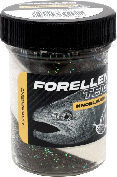 FTM Forellenteig Knoblauch UV Schwarz / Weiß schwimmend 50 g