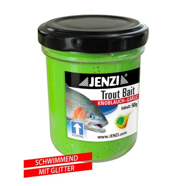 Forellenteig Trout Bait grün - schwimmend/Knoblauch 50g