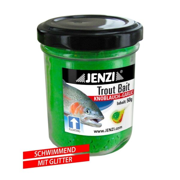 Forellenteig Trout Bait dunkelgrün - schwimmend/Knoblauch 50g