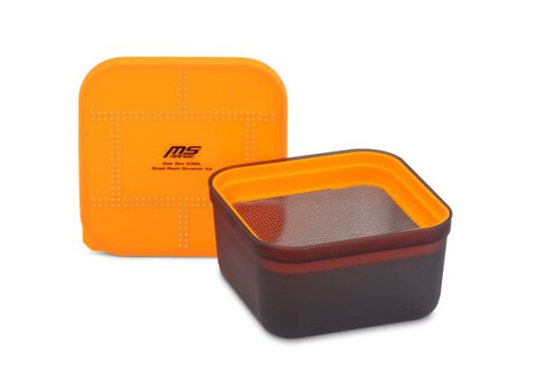 MS-RANGE Bait Box 2,8l + 2 mm Steel Mesh Strainer