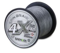 SAENGER 4 X Spin Braid grey Meterware 0,18mm/14,6kg