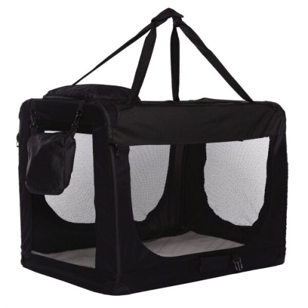 Stoffbox Nylon für Hunde & Katzen - Schwarz - Faltbar 70 x 52 x 52