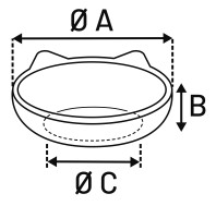 Futter- und Trinknapf Puzi Rosa 125ml 3