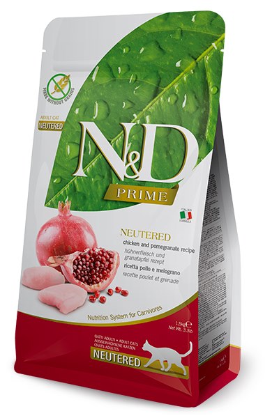 N&D PRIME CAT CHICKEN & POMEGRANATE NEUTERED ADULT 300 GR
