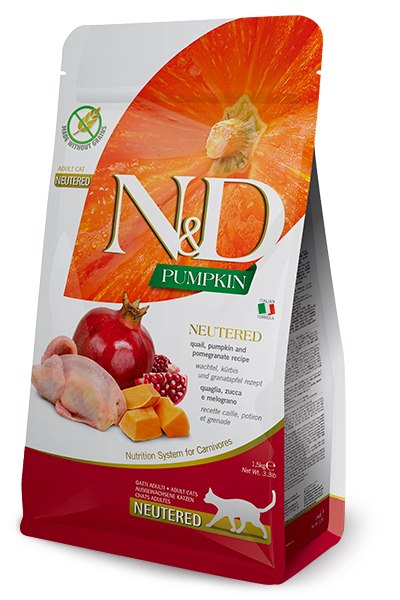 N&D PUMPKIN CAT QUAIL & POMEGRANATE NEUTERED ADULT 1,5 KG